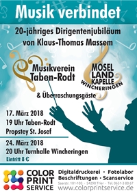 Jubiläumskonzert Musikverein Taben-Rodt, Dirigentenjubiläum